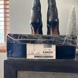 Black Leather Women's Boots